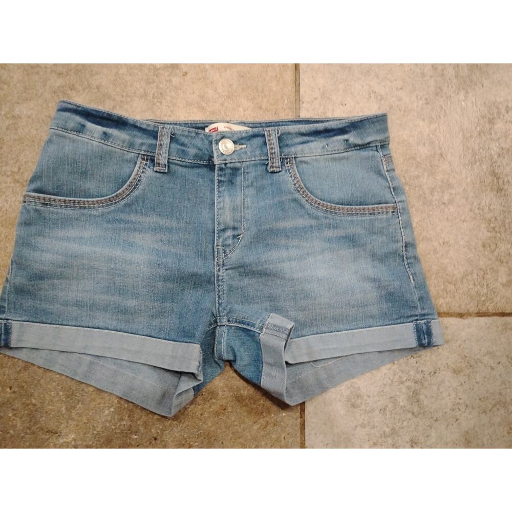 Girls Size 16R Levi's Shorty Shorts Light Blue Denim